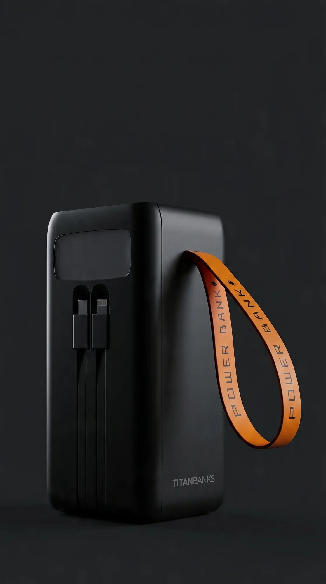 Titan X 50.000 mAh powerbank, achterkant met poorten