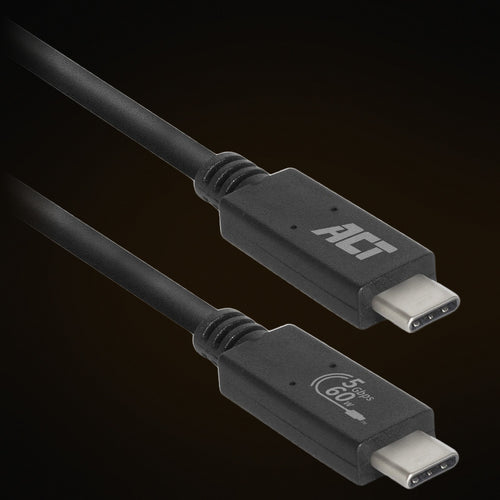 Titan Cable C naar C snellaadkabel op donkere achtergrond, USB-C naar USB-C, 2 meter
