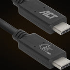 Close-up van de USB-C connectoren van de Titan Cable C naar C