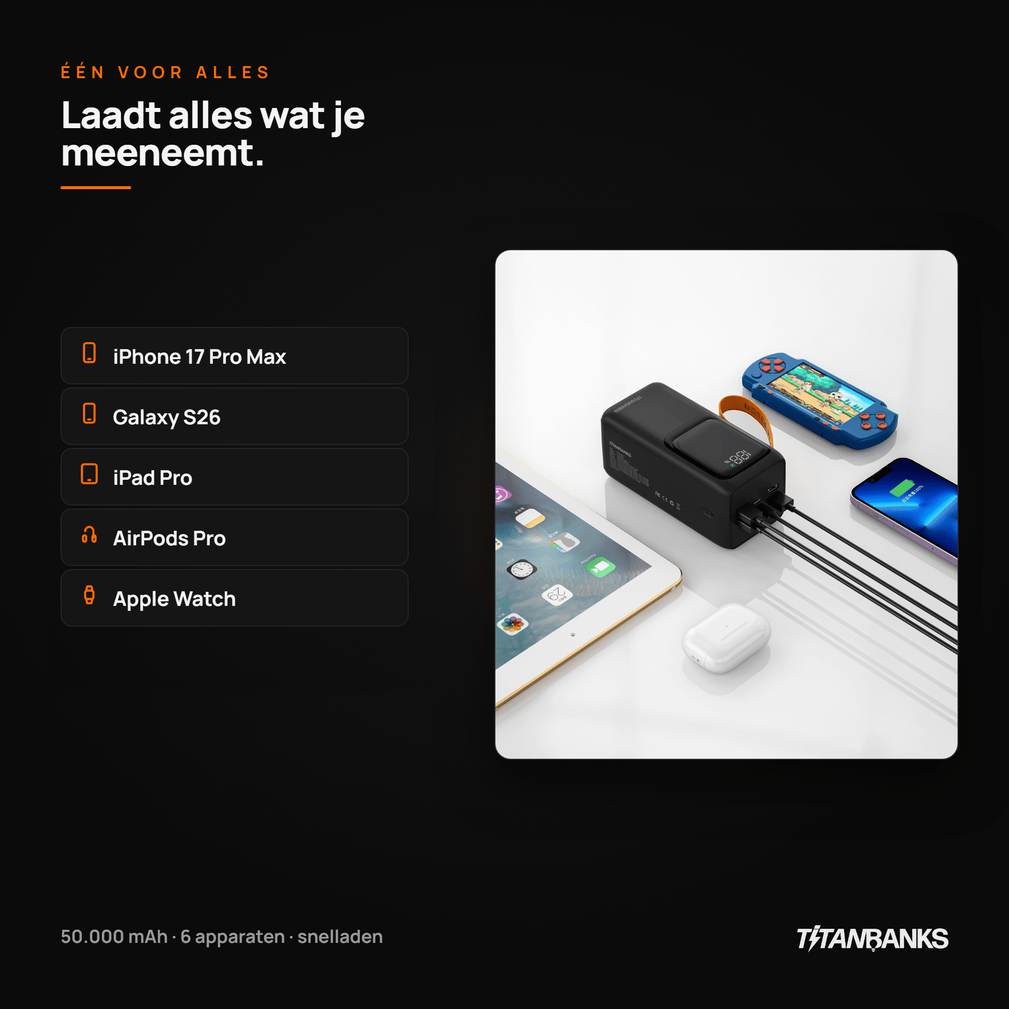 Titan X — 50.000 mAh Powerbank - TitanBanks