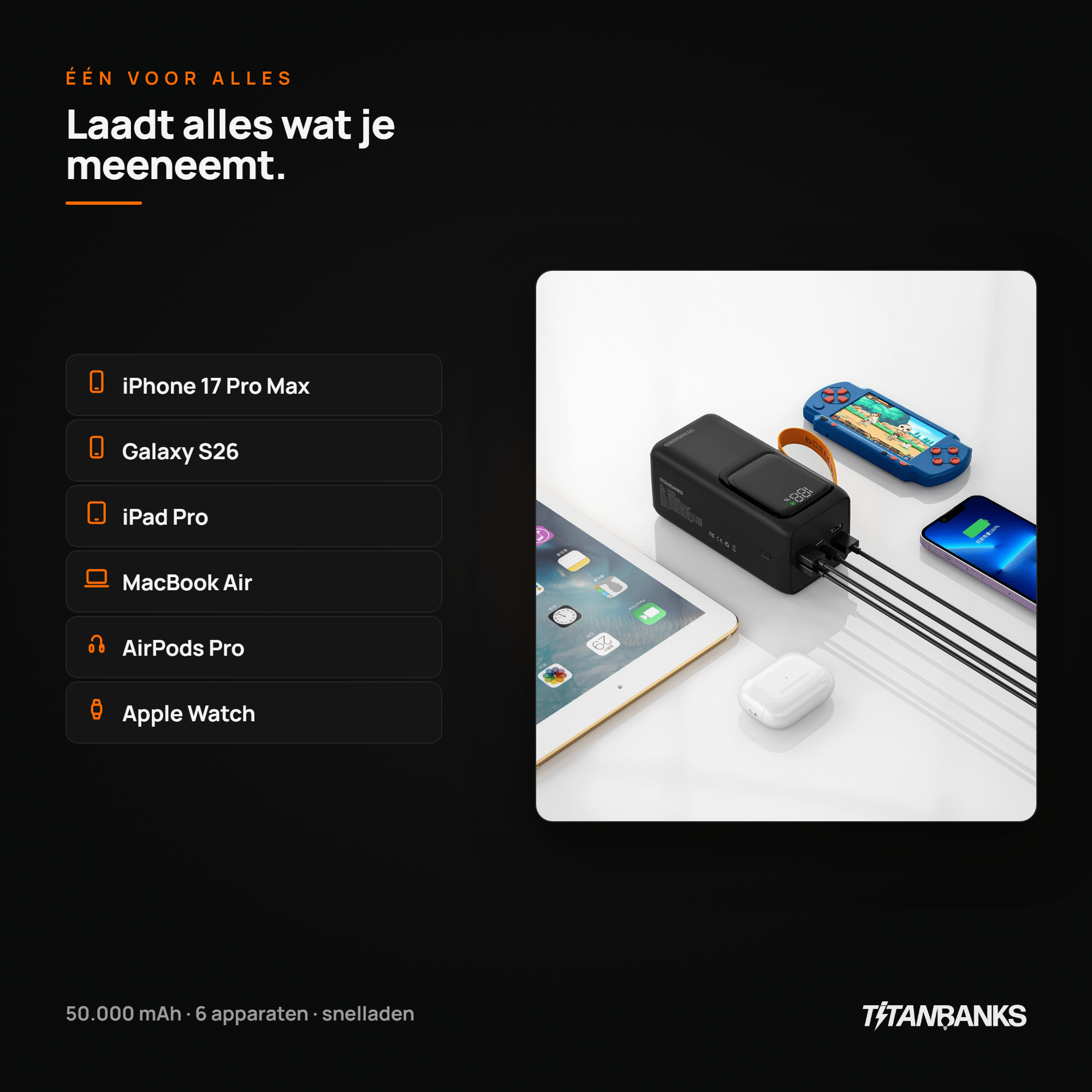 Titan X — 50.000 mAh Powerbank - TitanBanks